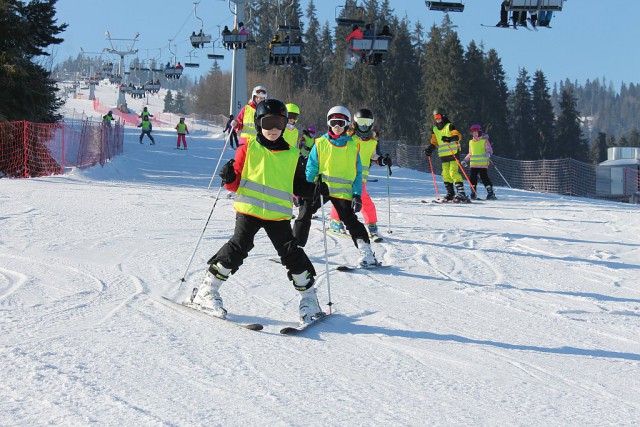 Pierwsze kroki z nartami - Białka Tatrzańska i Zakopane.JPG